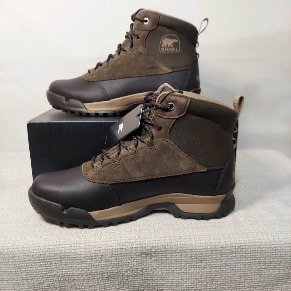 NEW SOREL Buxton Lite Waterproof‎ Mens Size 8 US Casual Boots in Major, Jet